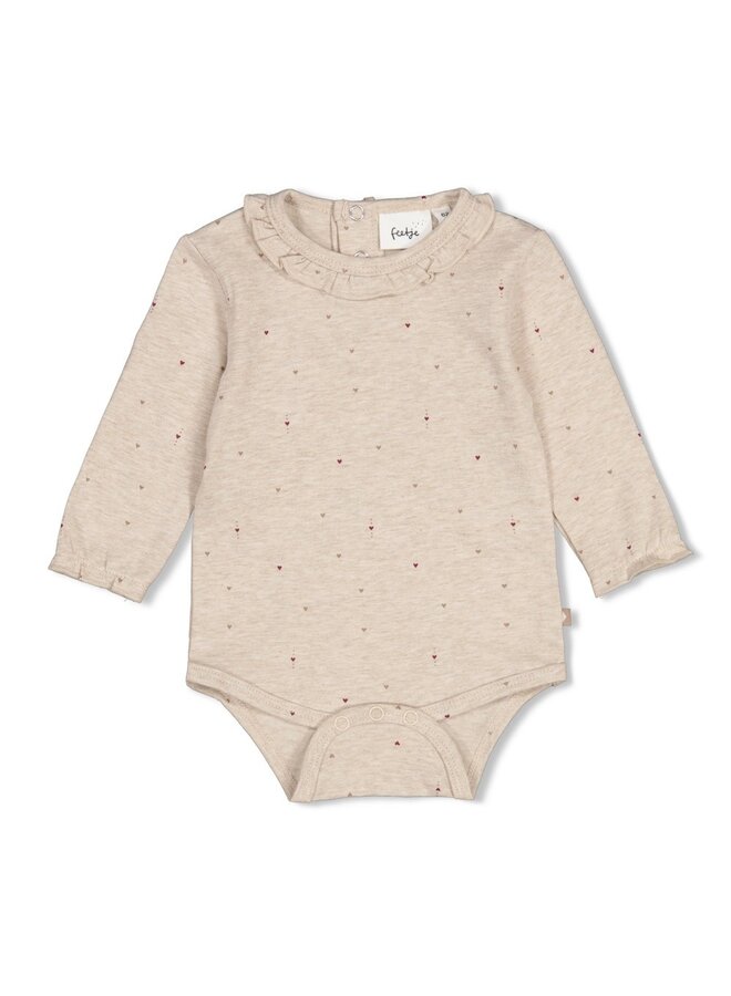 Romper AOP - My little love - Taupe melange