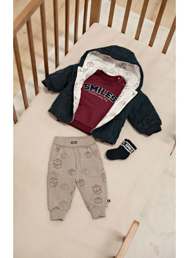 Feetje - Broek AOP - Built for fun - Taupe melange