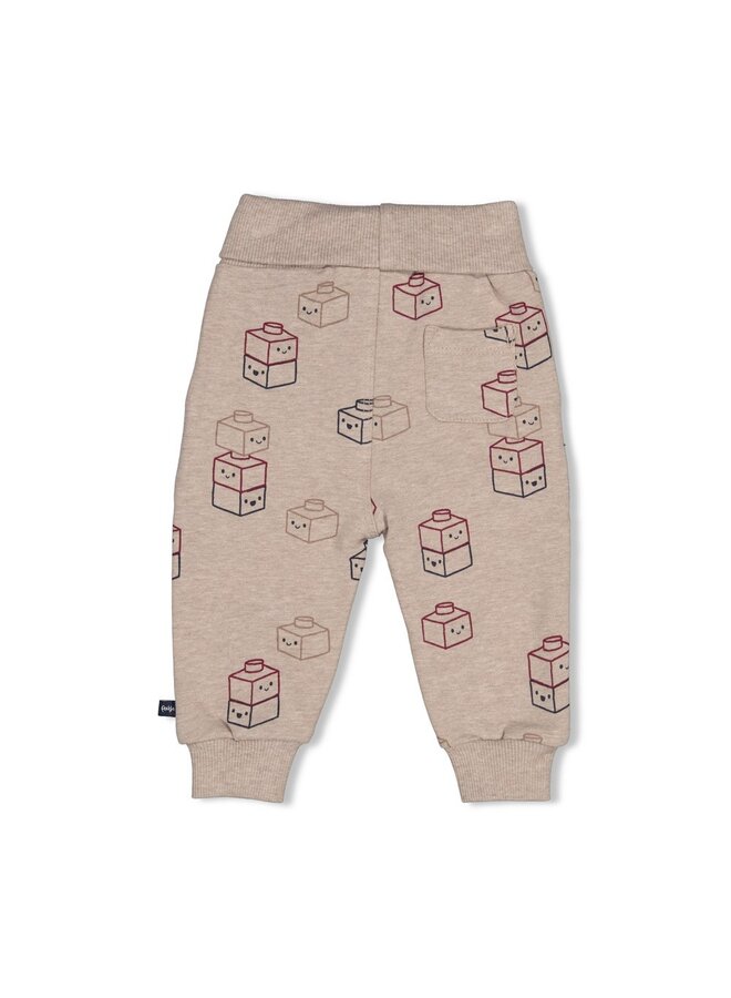 Feetje - Broek AOP - Built for fun - Taupe melange