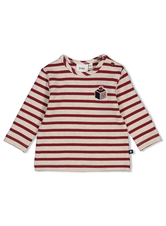 Feetje - Longsleeve streep - Built for fun - Bordeaux