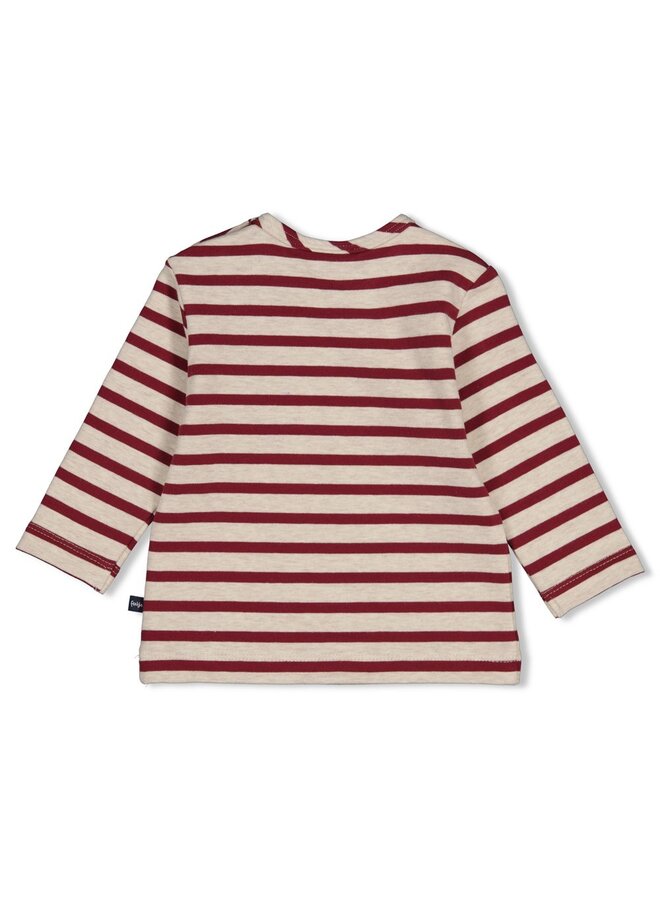 Feetje - Longsleeve streep - Built for fun - Bordeaux