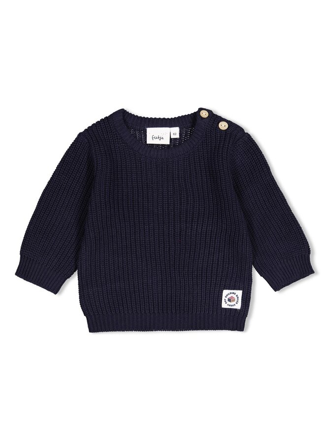 Feetje - Sweater gebreid - Built for fun - Marine