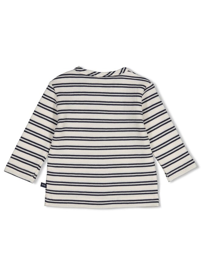 Feetje - Longsleeve streep wafelstructuur - Built for fun - Marine