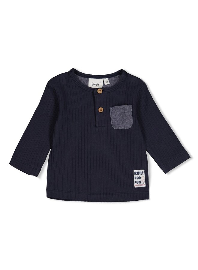 Longsleeve rib - Built for fun - Marine