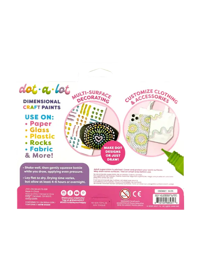Ooly - Dot-a-lot - Dimensional craft paints - Pearlescent