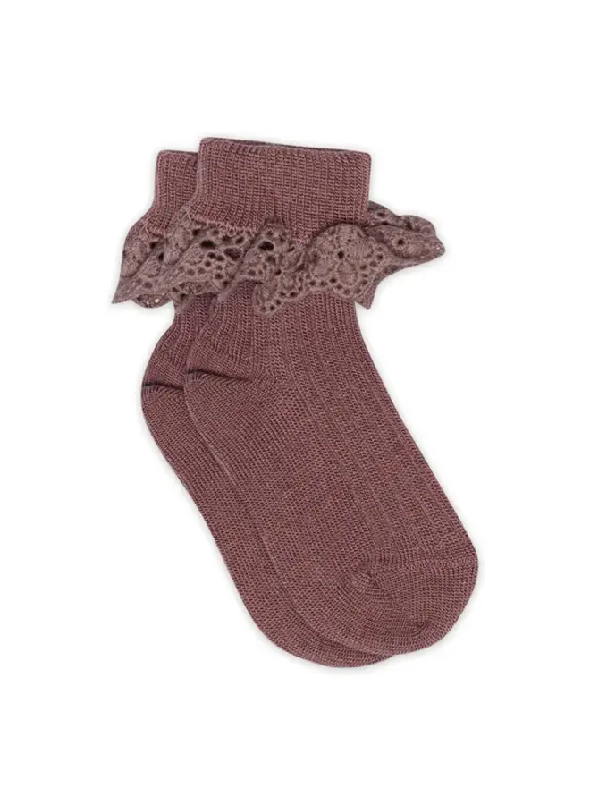 Lea socks lace - 248 - Rose taupe