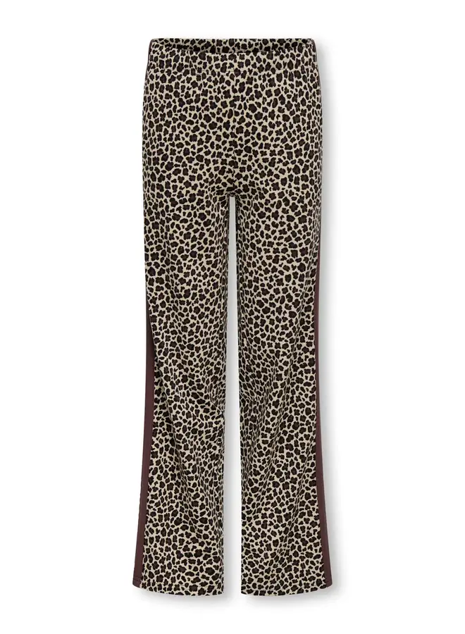 Vida pop wide pant - Black leo/Brack en panel