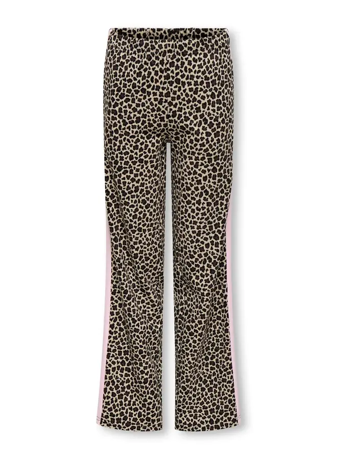 Kids Only - Vida pop wide pants - Black leo/Pink lady panel