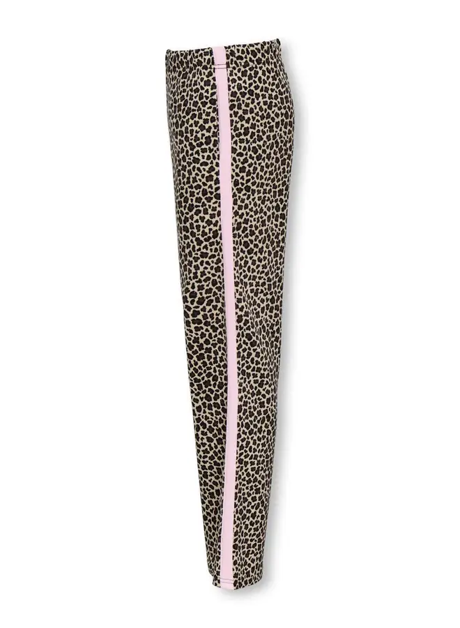 Kids Only - Vida pop wide pants - Black leo/Pink lady panel