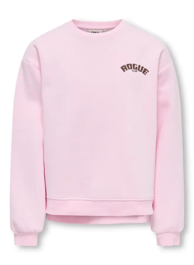 Kids Only - Vicky o-neck sweat - Pink lady rogue club/Bracken