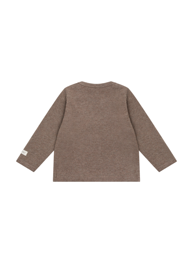 Fixoni - T-shirt ls melange rib - Mountain trial melange