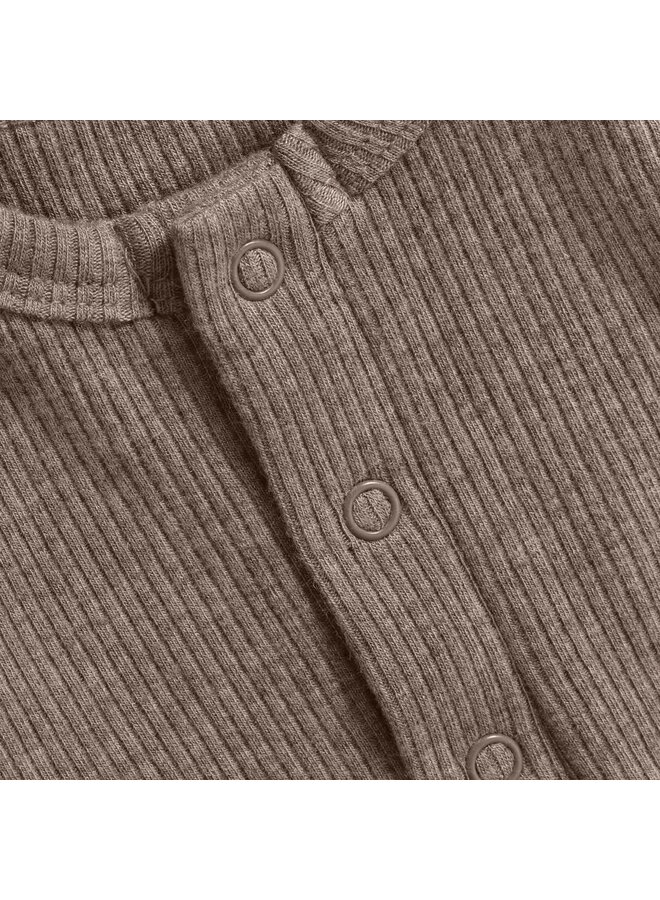 Fixoni - Romper ls melange rib - Mountain trial melange