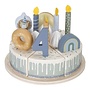Little Dutch - Houten verjaardagstaart - Blauw