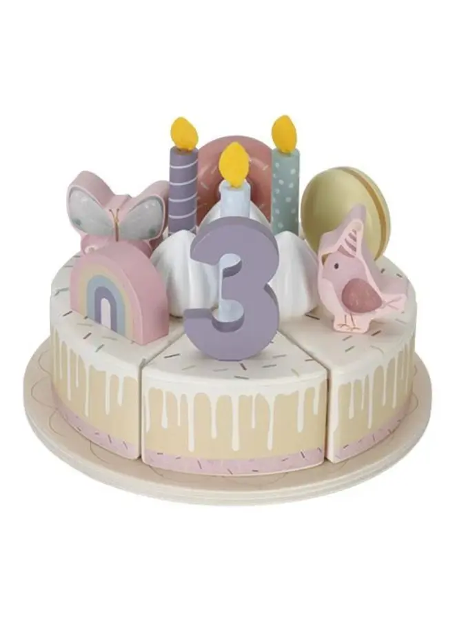 Little Dutch - Houten verjaardagstaart - Roze