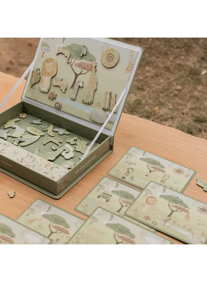 Little Dutch - Magnetisch speelbord - Safari friends