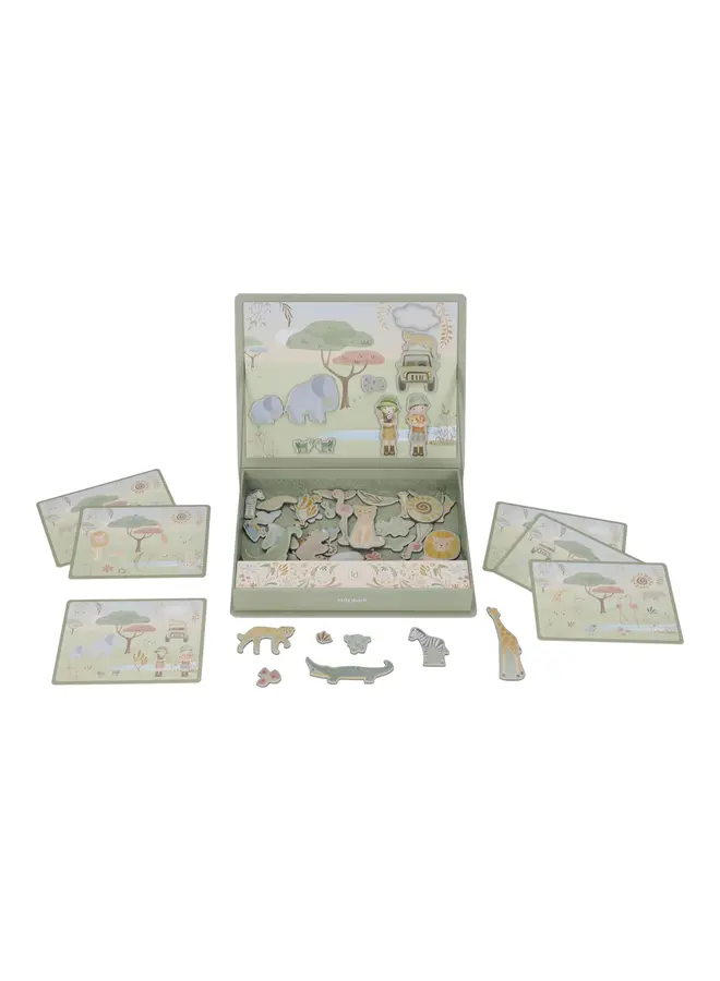 Little Dutch - Magnetisch speelbord - Safari friends
