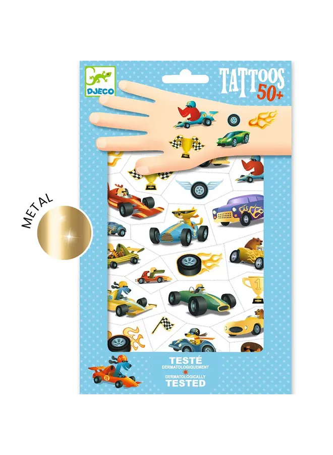 Djeco - Tattoos - Race auto's - DJ09916