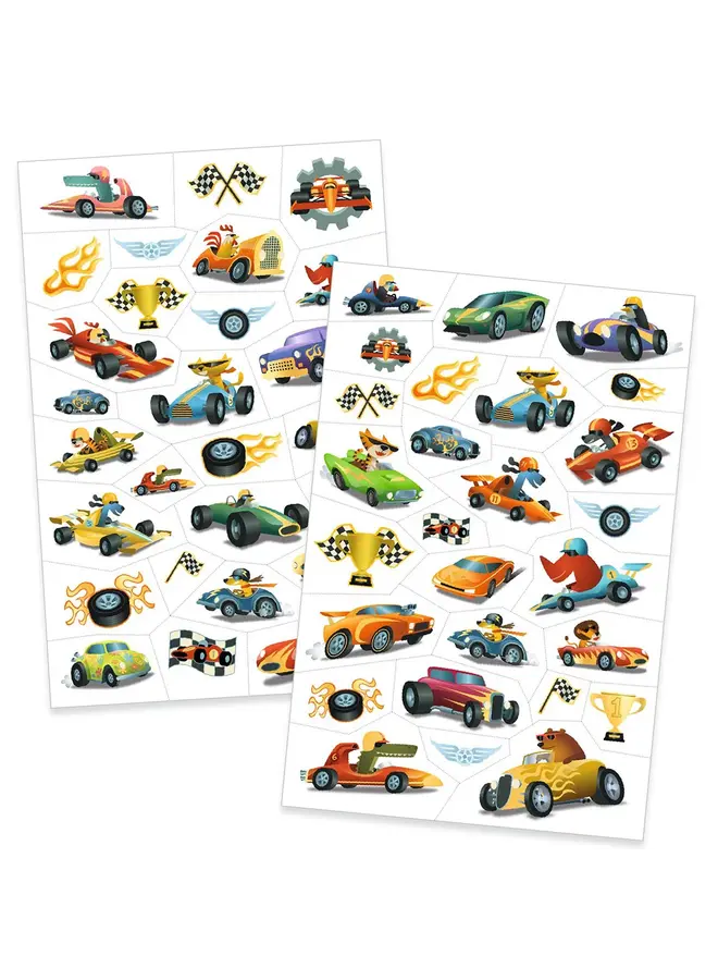 Djeco - Tattoos - Race auto's - DJ09916