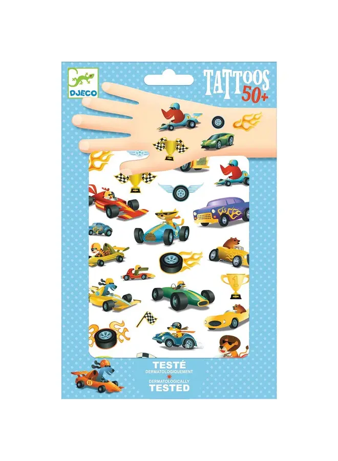 Djeco - Tattoos - Race auto's - DJ09916