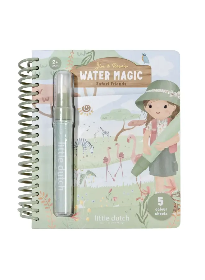 Little Dutch - Waterkleurboek - Safari friends Rosa
