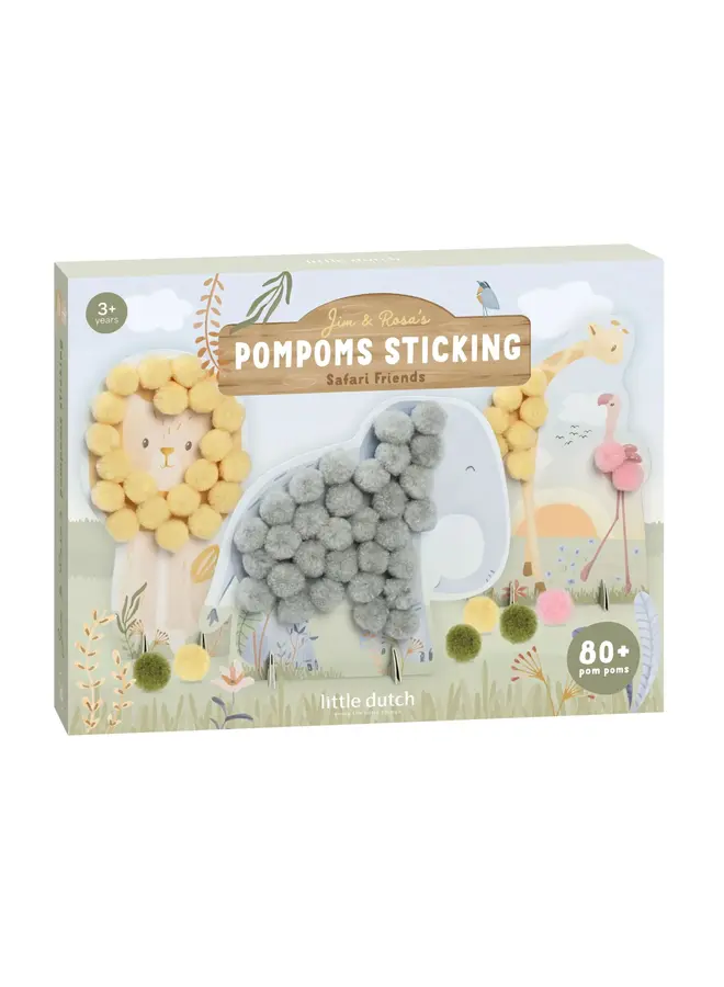 Knutselset pompom - Safari friends