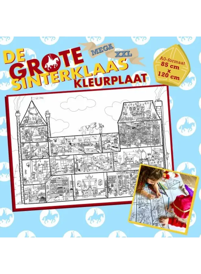 De grote Sinterklaas kleurplaat