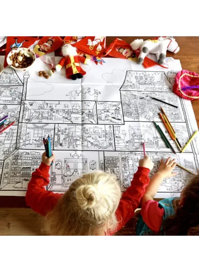 Pepijn Janzen Illustrations - De grote Sinterklaas kleurplaat