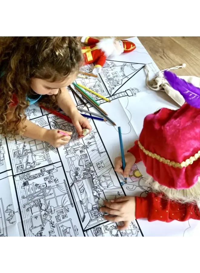 Pepijn Janzen Illustrations - De grote Sinterklaas kleurplaat