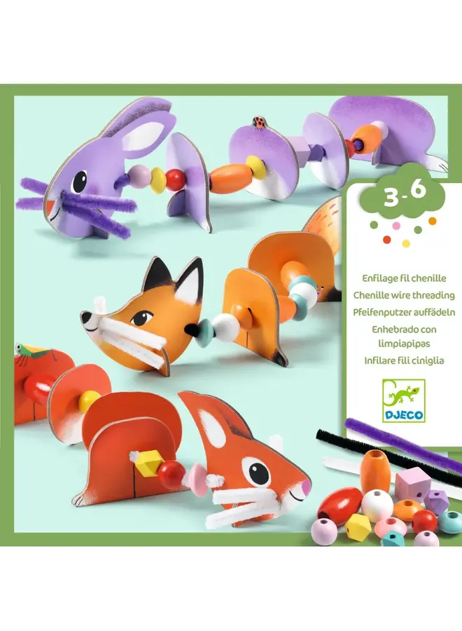Djeco - Rijgen - Schattige dieren - DJ00084