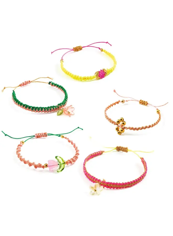 Djeco - Macramé armbanden - Roze - DJ00035