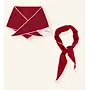 Mable. - Triangle scarf - Burgundy bloom