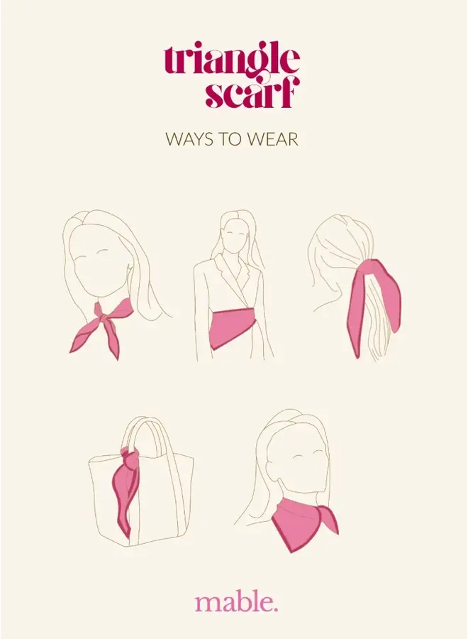 Mable. - Triangle scarf - Burgundy bloom