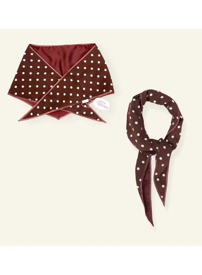 Mable. - Triangle scarf - Choco dots