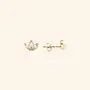 Mable. - Shiny gem stud - Gold (single piece)