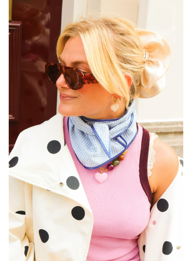 Mable. - Triangle scarf - Checkered sky