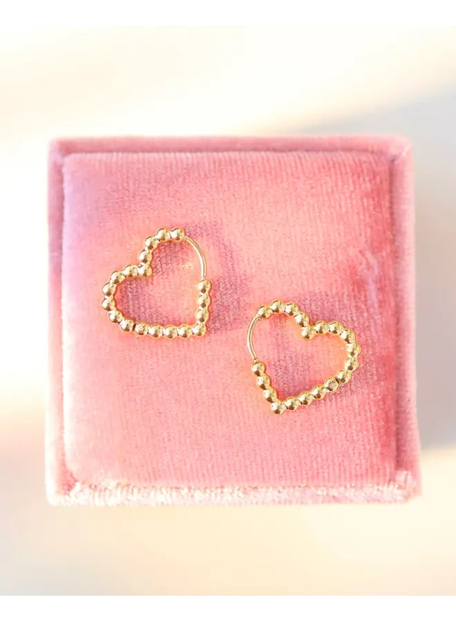 Mable. - Bubbly heart oorbel