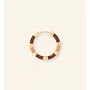 Mable. - Double brown hoop oorbel
