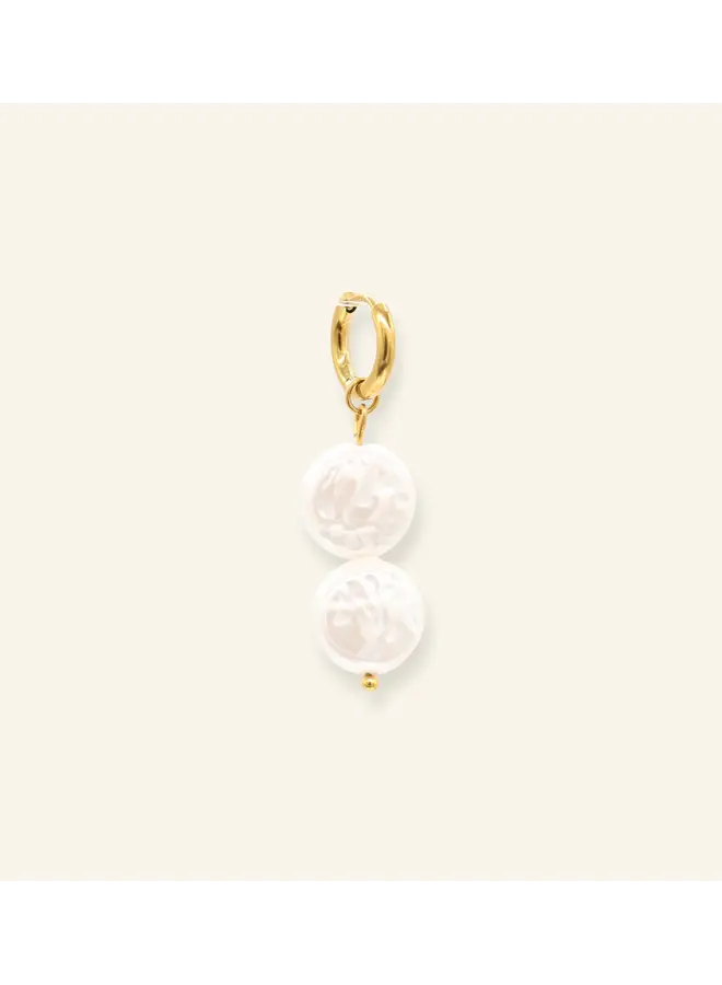 Ivory pearl oorbel