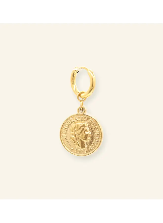 Mable. - Lucky coin oorbel