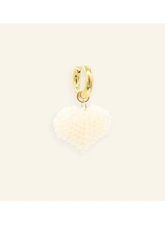 Beaded love oorbel