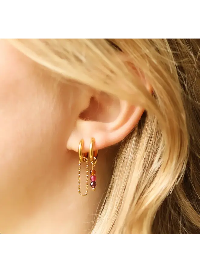 Mable. - Sparkly paperclip oorbel