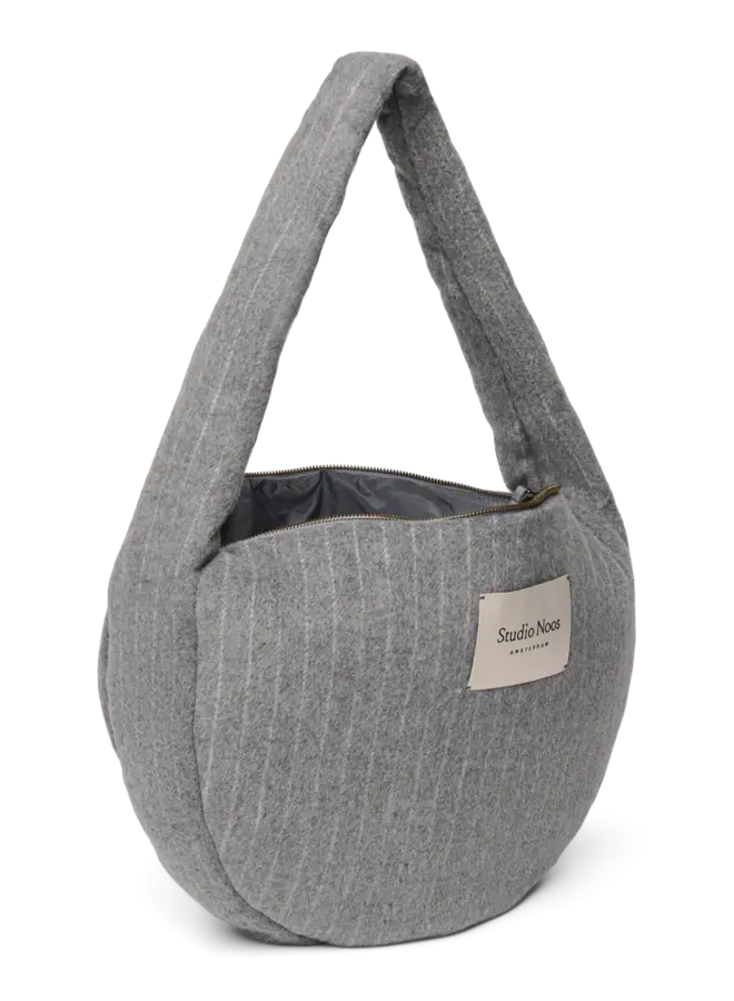 Studio Noos - Flannel chalkstripe cross body bag - Light grey
