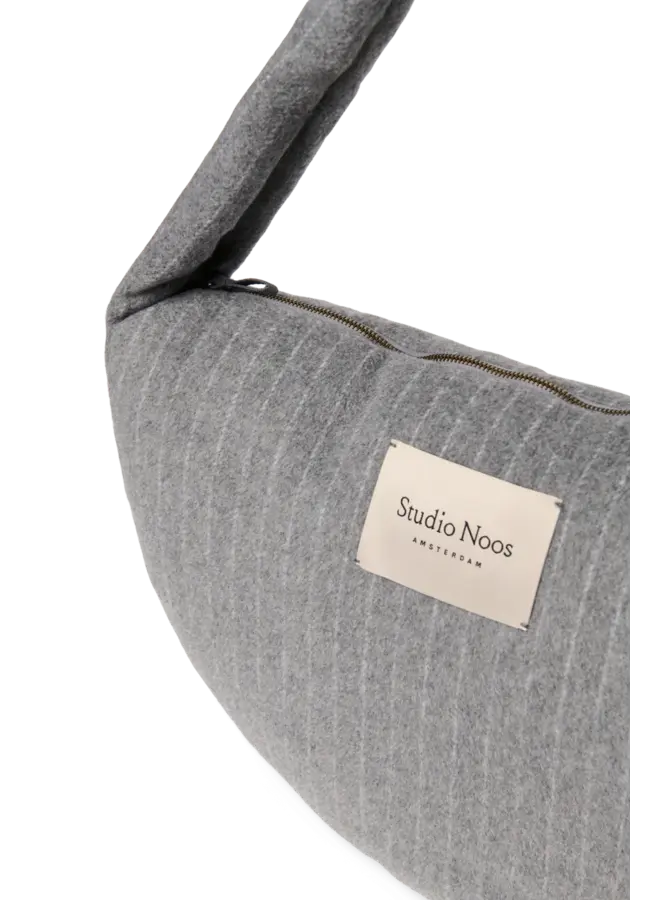 Studio Noos - Flannel chalkstripe cross body bag - Light grey