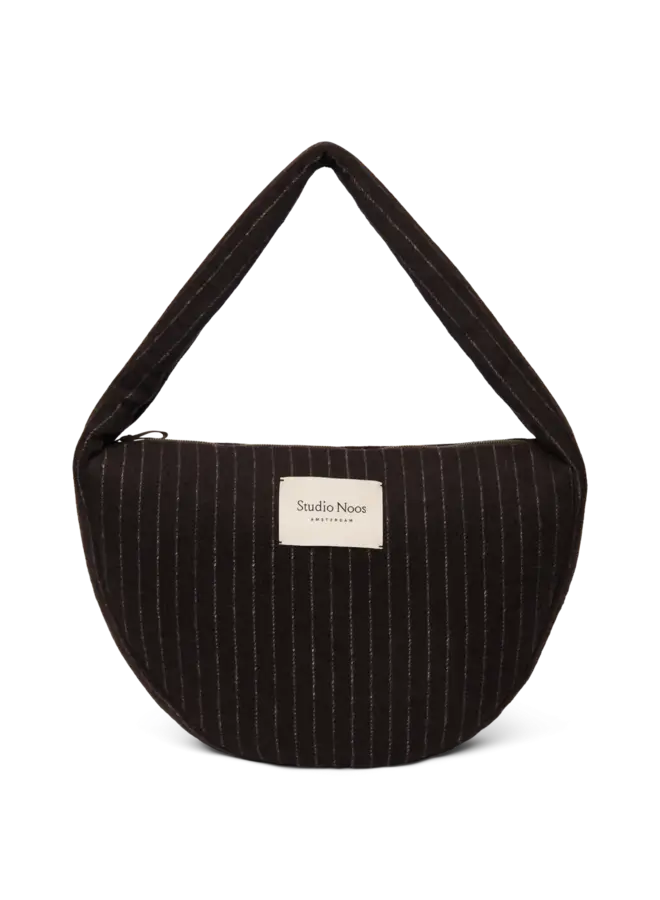 Studio Noos - Flannel chalkstripe cross body bag - Brown