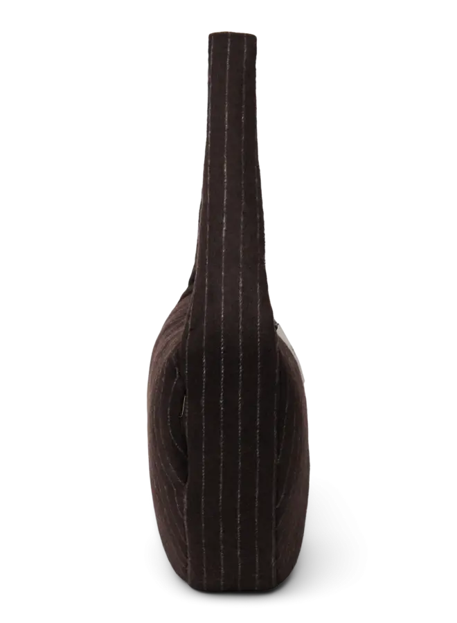 Studio Noos - Flannel chalkstripe cross body bag - Brown