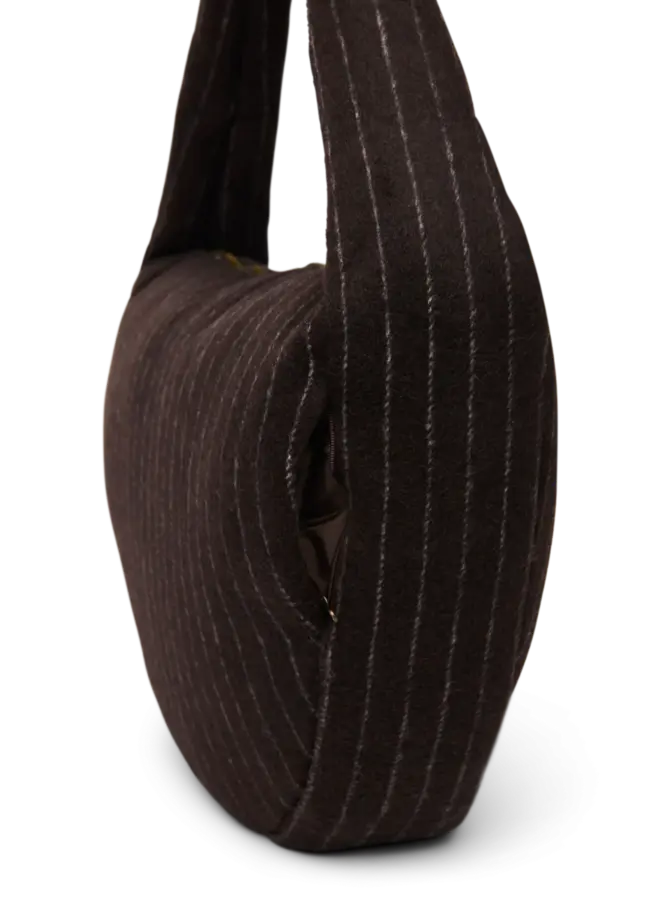 Studio Noos - Flannel chalkstripe cross body bag - Brown