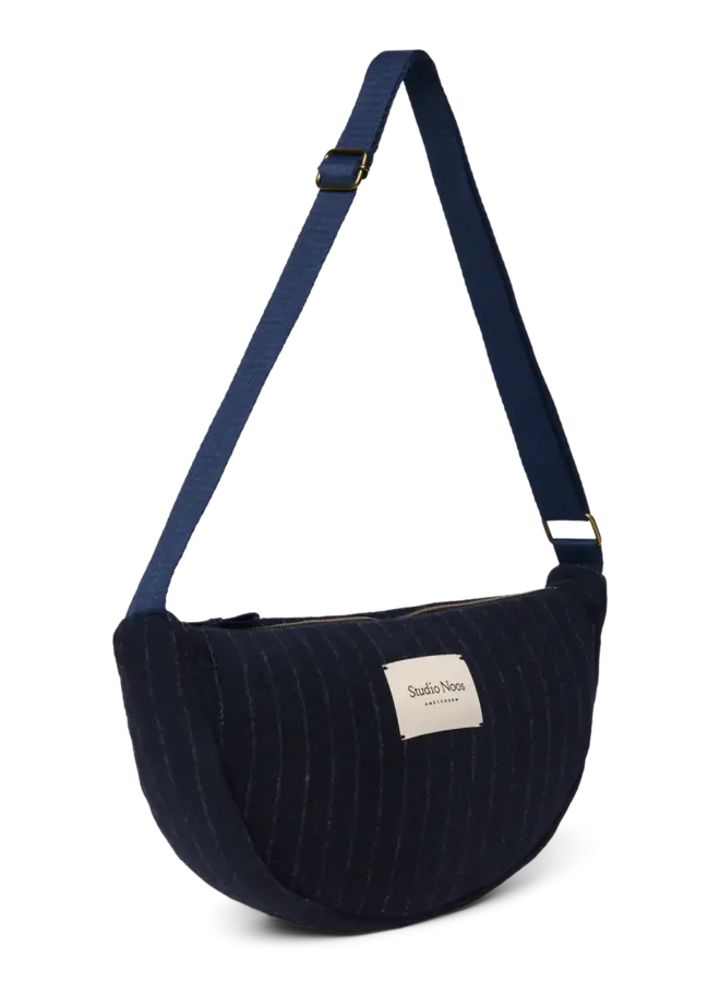 Studio Noos - Flannel chalkstripe adult fanny pack - Dark blue