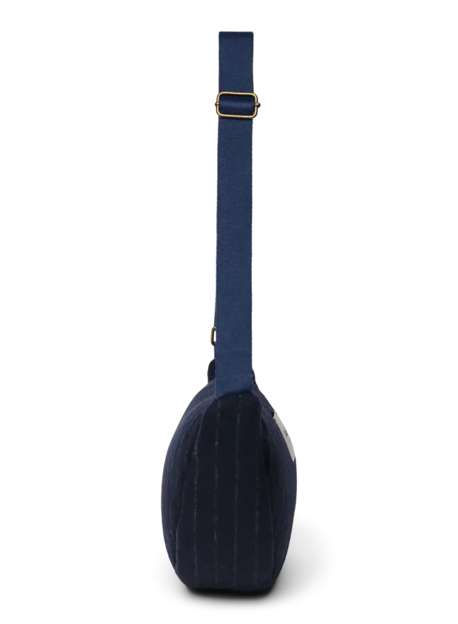 Studio Noos - Flannel chalkstripe adult fanny pack - Dark blue