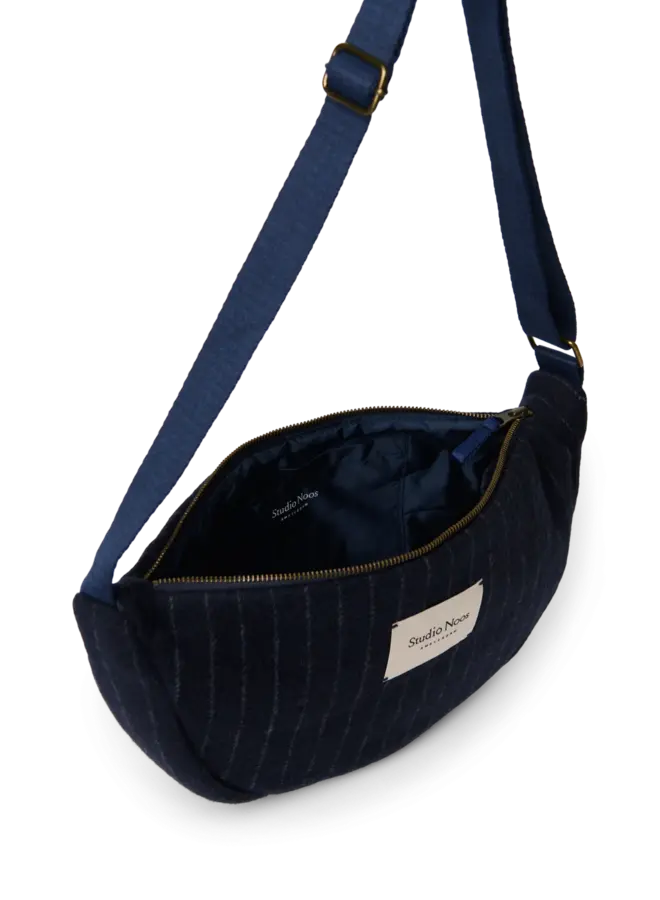 Studio Noos - Flannel chalkstripe adult fanny pack - Dark blue