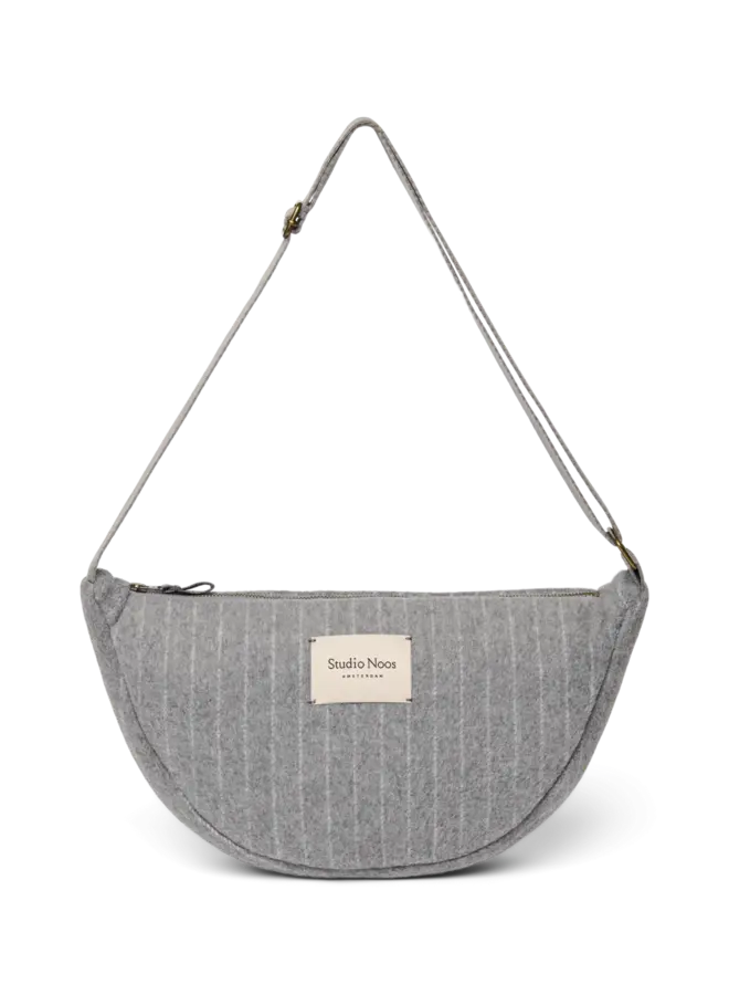 Studio Noos - Flannel chalkstripe adult fanny pack - Light grey